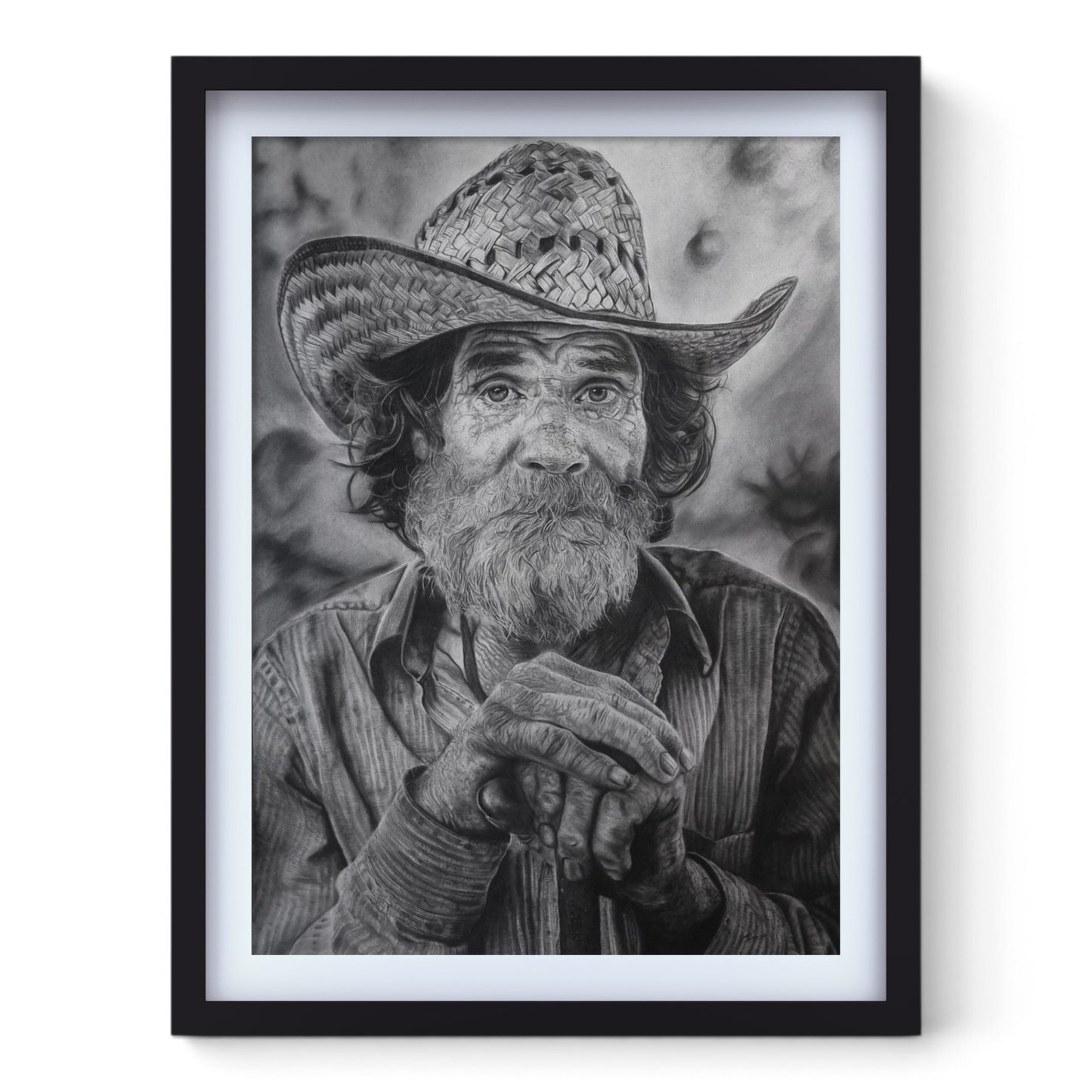 Der alte Farmer – Original Grafitporträt